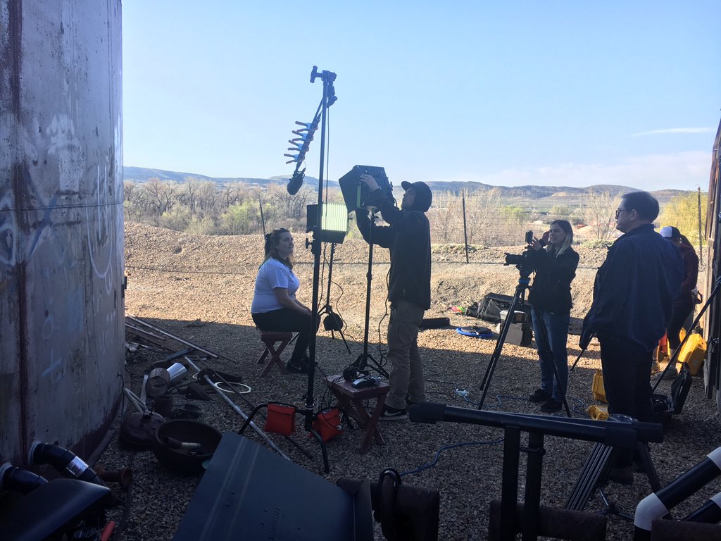 ColoradoFilm's tweet photo. .@ColoMtnCollege film students capture #ColoradoChildrensChorale at #TheTank Center for Sonic Arts in #Rangely, CO. #LoveCOFilm https://t.co/O0CGke37qd