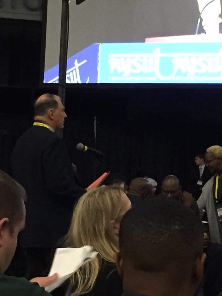 Day 2 #NYSUTRA18 Special order of Business resolution presented by <a href="/BfloTeachersFed/">BTF NY</a>!  To stop the abuse of kids whose parents chose to opt their kids out of state tests, that do not fairly or accurately assess what a child knows at their grade level be STOPPED!  Unanimous!