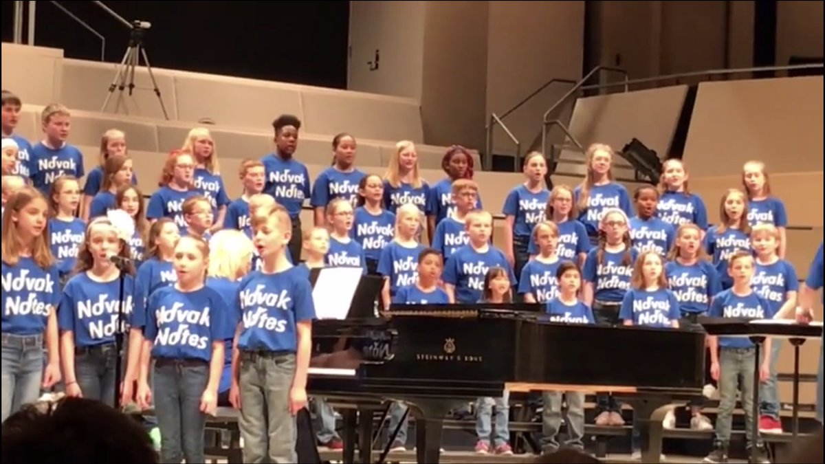 Novakelem's tweet photo. A job well done last night by the Novak Notes where they performed at Voxman Concert Hall at the U of I #novakpride #novakproud https://t.co/5tz200wOmg
