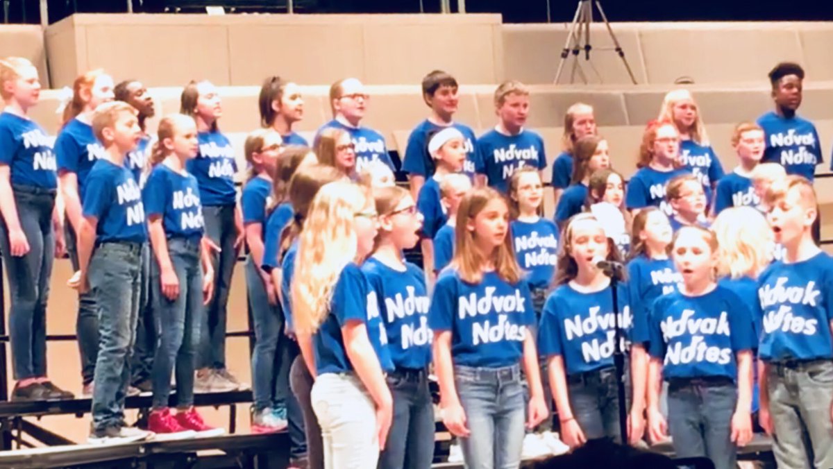 Novakelem's tweet photo. A job well done last night by the Novak Notes where they performed at Voxman Concert Hall at the U of I #novakpride #novakproud https://t.co/5tz200wOmg