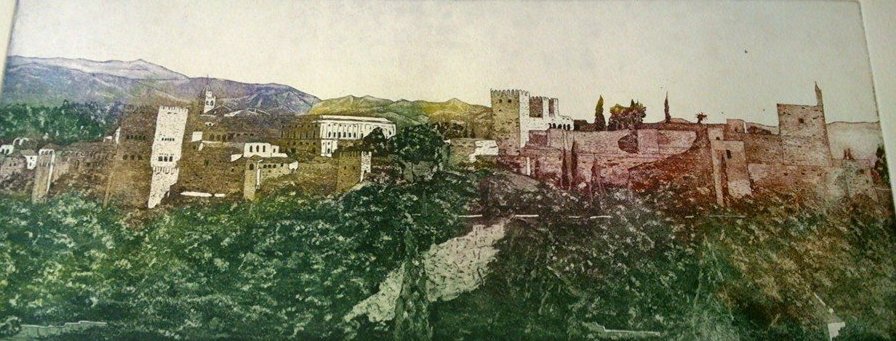 Condebarajas's tweet image. Porque es precioso ❤❤ la #AlhambraDesignerEdition es uno de los sitios más dibujados.
Os dejo un #grabado en #aguatinta de la compañera @goyi_marrtinez 
Espero q os guste 🤗