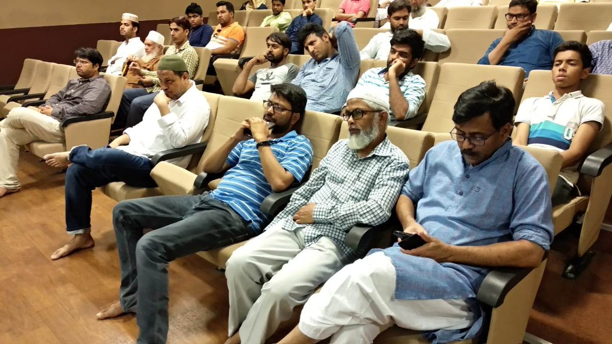 JIHMarkaz's tweet image. A program on "Sexual Crime Against Women and Its Solution" by Maulana Raziul Islam Nadvi, Secretary Tasneefi Academy, Jamaat-e-Islami Hind is going on in media hall, markaz Jamaat-e-Islami Hind.

#JIH #JIHMarkaz #WeeklyProgram