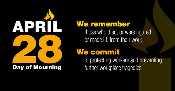 CCOHS's tweet image. Today for #DayOfMourning I&apos;ll remember those who died or were injured or made ill at work, with a moment of silence. thndr.me/AqEka8