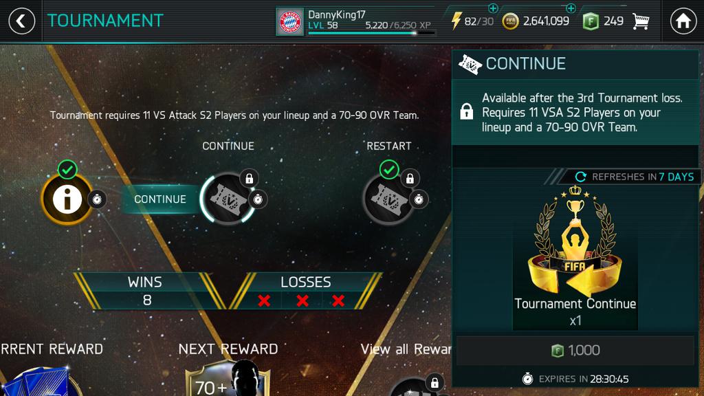 15Dannyking's tweet photo. #FIFAMobile excuse me @EAFIFAMOBILE @tomcaleffi is this only for 1 single game? https://t.co/HwwWrMAKnd