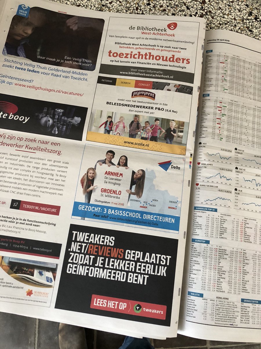 En het bewijs! #gelderlander #vacature #3directeuren deltascholengroep.nl