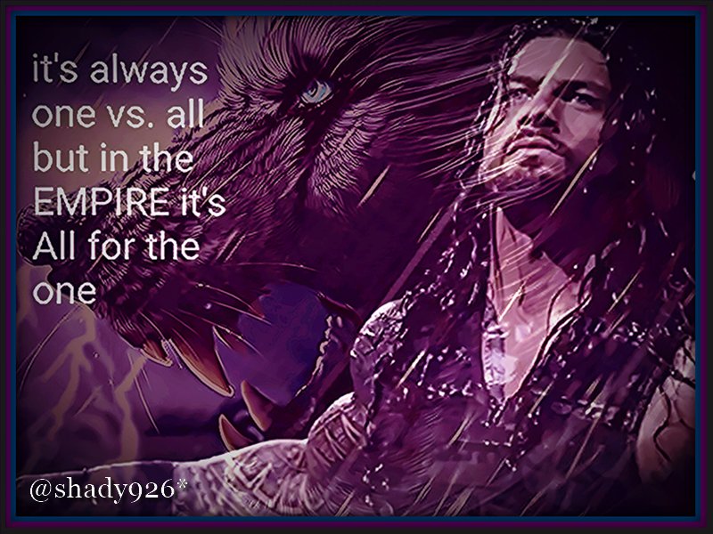 Shady926's tweet photo. #RomanEmpire #AllInForTheOne
@WWERomanReigns @romanreigns568 https://t.co/zSpGujZEiX