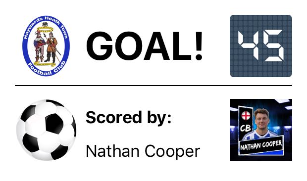 HHTFC's tweet photo. Goal - Nathan Cooper (45') - Heads home on the stroke of HT @HHTFC 3-0 CCFC : #scflprem #ClubApp https://t.co/Nwps188U4J