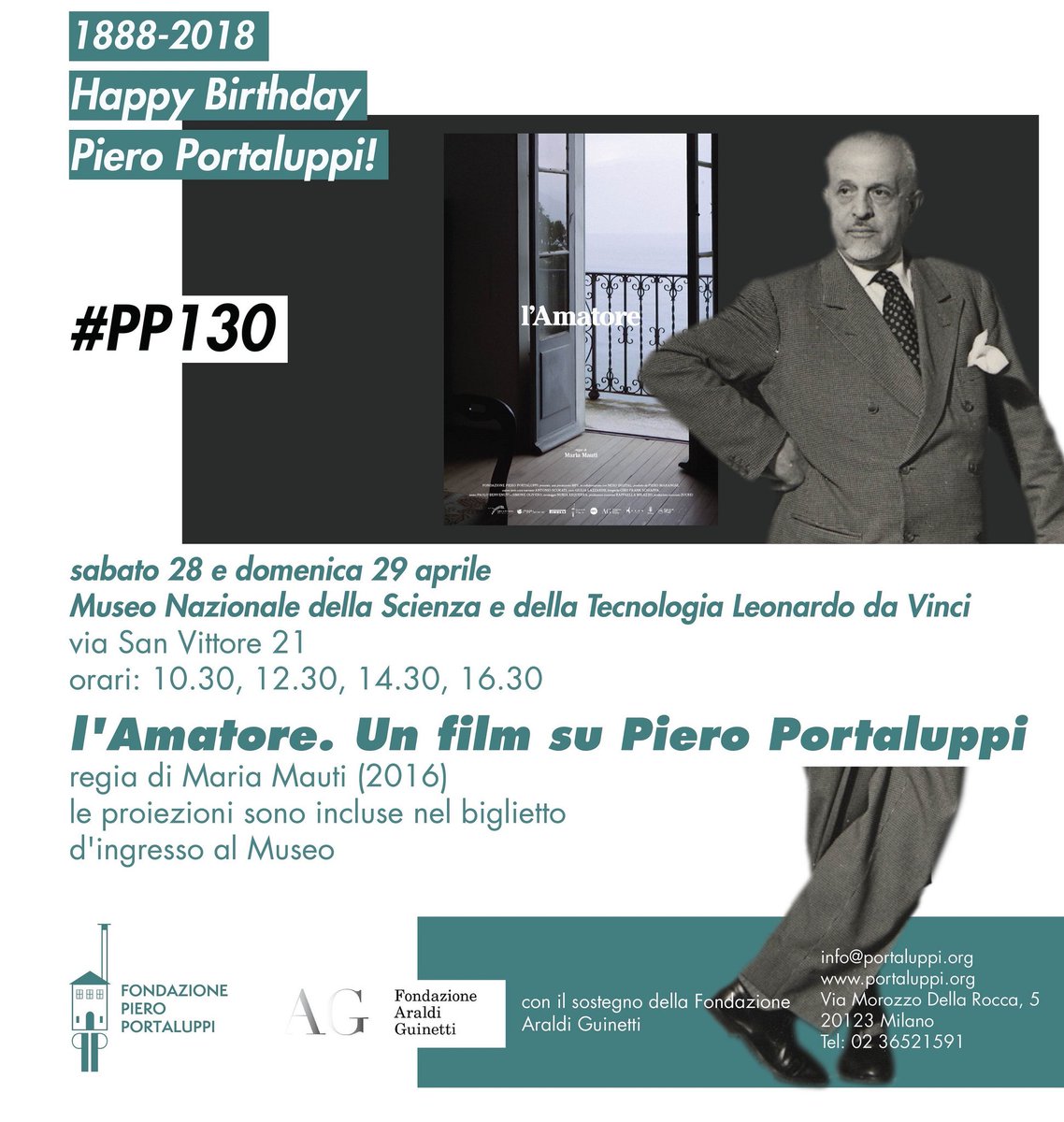 Se non ce l'avete fatta oggi, domani al <a href="/Museoscienza/">Museoscienza</a> #lamatore #Portaluppi <a href="/FondazionePP/">FondazionePortaluppi</a> #PP130