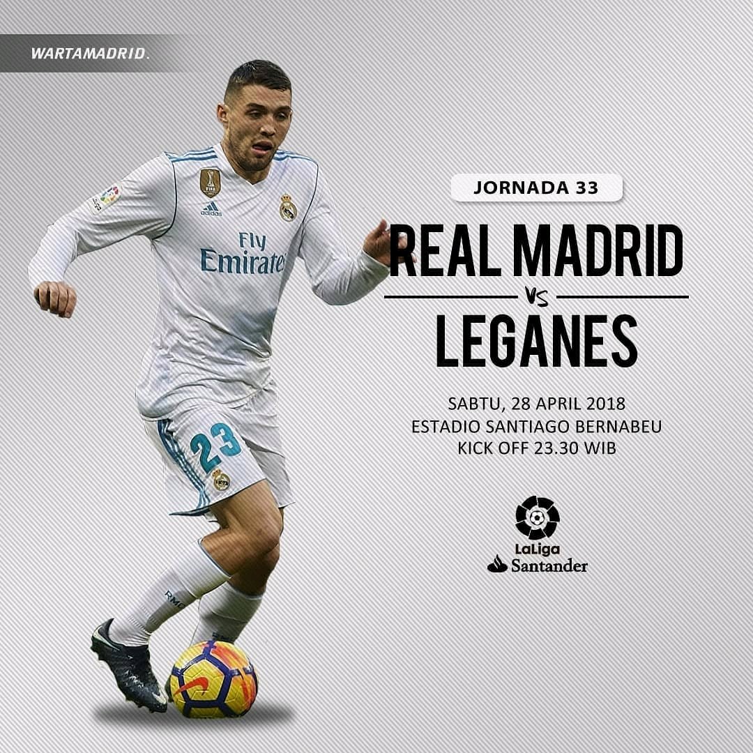Madridista_Bone's tweet photo. ¡DÍA DE PARTIDO!

LaLiga Santander - Jornada 34
Real Madrid v. Leganes
Santiago Bernabéu
Malam ini 24 :30 WITA 
Live beINsports 2 &amp; SCTV

#HalaMadrid #RMLiga
Pict by warta madrid https://t.co/z90xnPcdiD