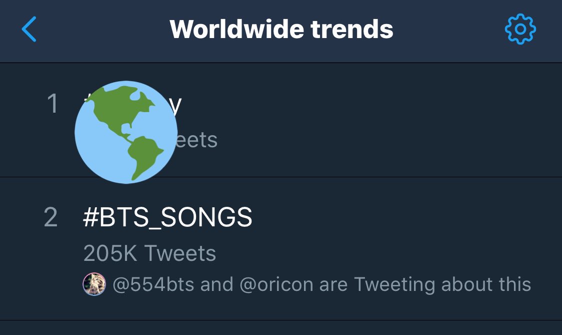 #BTS_SONGS now trending at No.2 worldwide! <a href="/BTS_twt/">방탄소년단</a> <a href="/bts_bighit/">BTS_official</a> @BigHitEnt <a href="/nhk_songs/">NHK SONGS</a> <a href="/BTS_jp_official/">BTS JAPAN OFFICIAL</a>