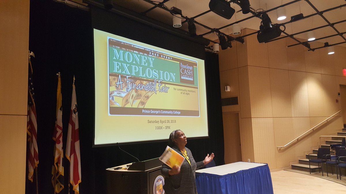 SueRogan's tweet photo. #MoneyExplosion event in Largo today! #PGCASH coalition brings great resources to the community! @CASHMD https://t.co/gNUVMQfCna