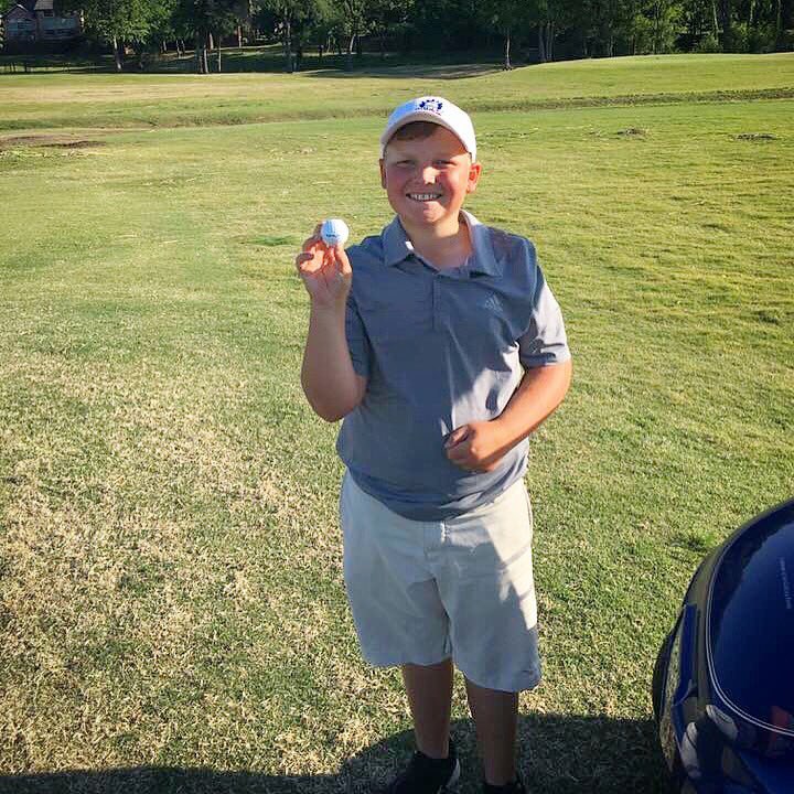 5dudesgolf's tweet photo. HUGE SHOUTOUT to 5 Dudes junior #golfer, Timothy Petters, gets his first #holeinone on the 17th hole at Oakmont CC in Corinth, TX. This dude is a rising star!!! #juniorgolf #kidsgolf #golf #5DG #dudeperfect https://t.co/k7KWocYtOr