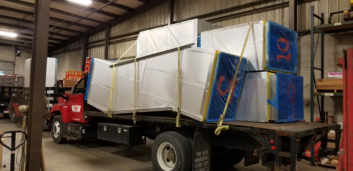 JamesCRAFTSon's tweet photo. 5 truckloads of large insulated duct staged and ready to be shipped to a project in Harrisburg https://t.co/o2g8jgTqtJ