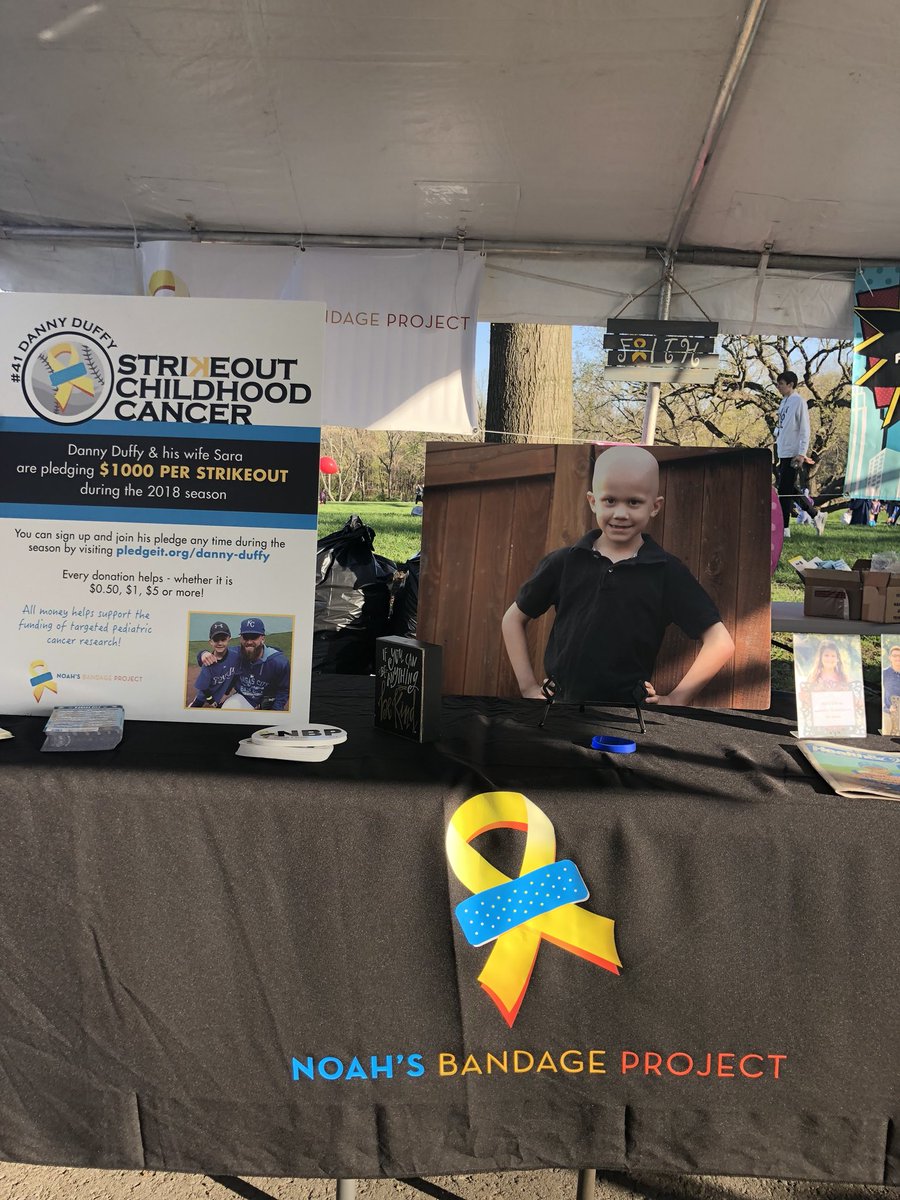 Great morning in Kansas City giving sweaty high five’s at the Crown Town 5K for Noah’s Bandage Project. <a href="/NBP_Bandages/">Noah's Bandage Project</a> #cancerwarrior