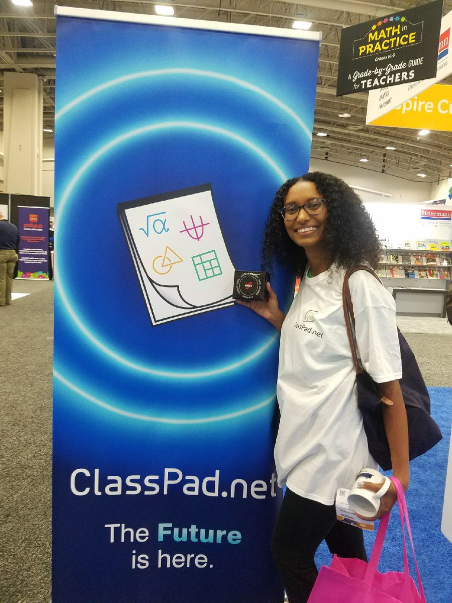 classpadnet's tweet photo. Congratulations Sara and Cassandra, winners in our t-shirt contest!  #NCTMannual @classpadnet #classpadnet https://t.co/3xD3YotCc8