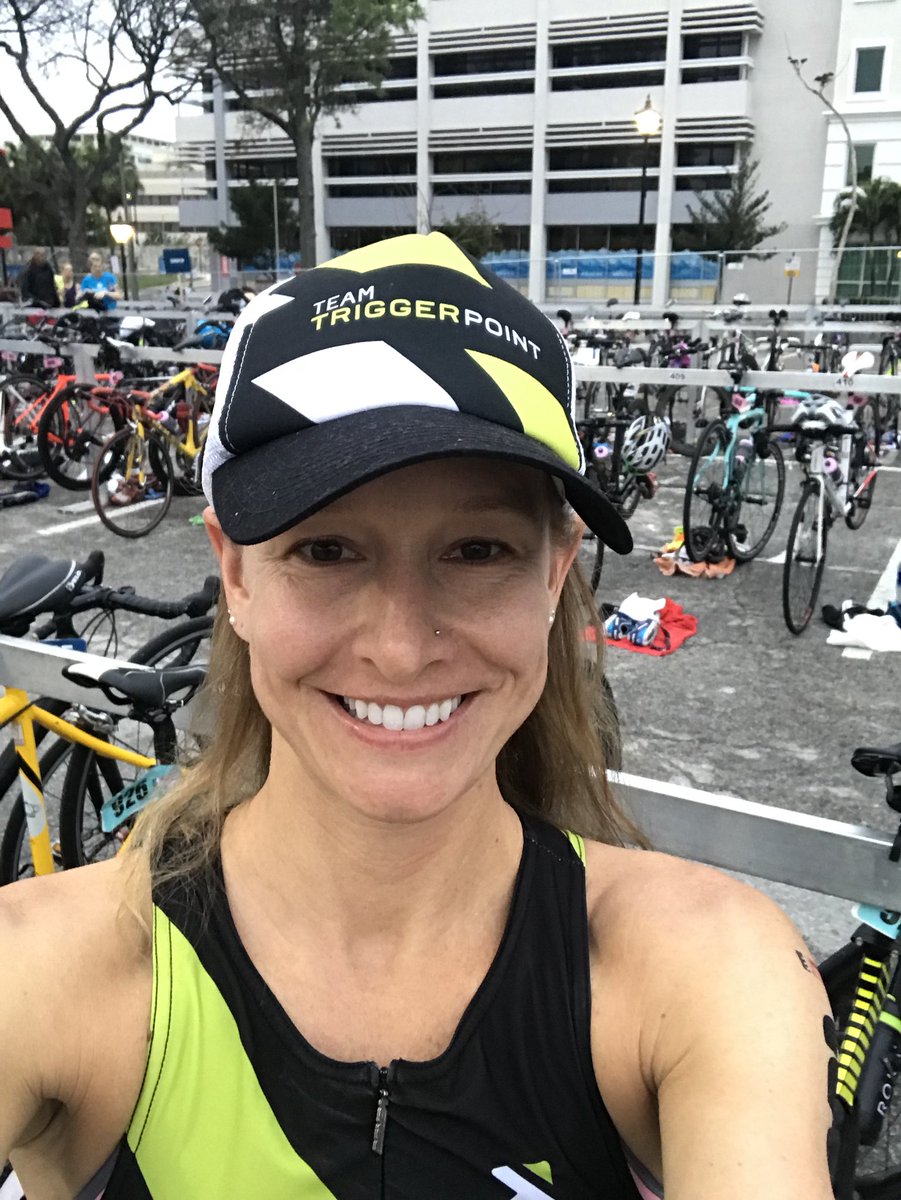DenverMusicExmr's tweet photo. Pre-race transition photo. So thrilled to be here. #teamtriggerpoint #howiroll #WTSBermuda https://t.co/ExuzjtvxcQ