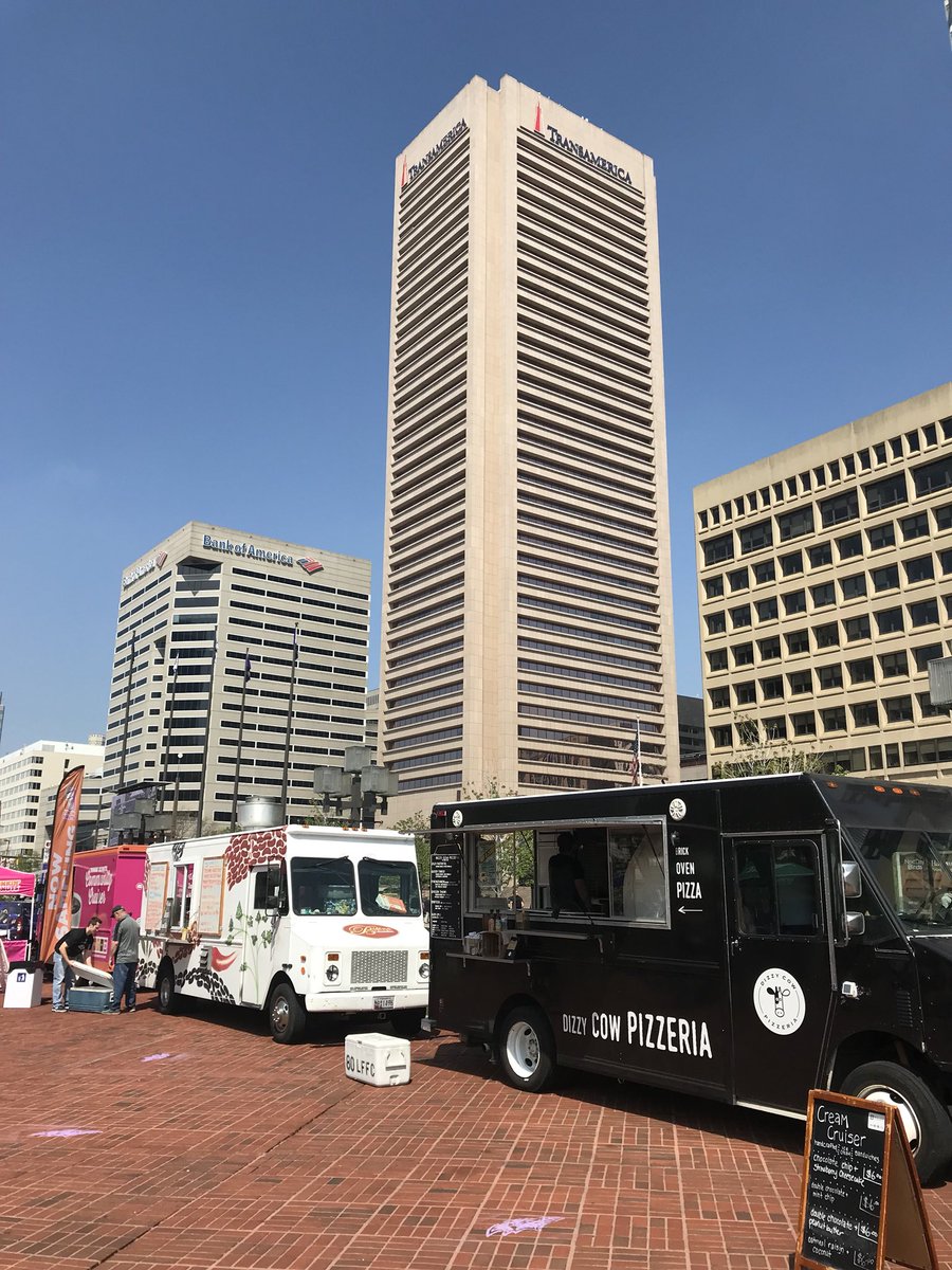 It’s a beautiful day for <a href="/Ravens/">Baltimore Ravens</a> draft fest! Inner harbor today, 11-4. #welcometotheflock #pizzaforlunch #artisanpizza #woodfiredpizza