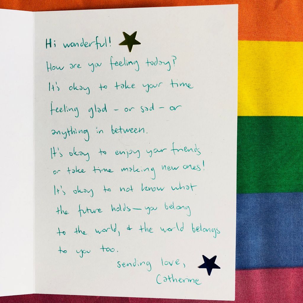 HopeNAnEnvelope's tweet photo. “You belong to the world &amp; the world belongs to you, too.” 🏳️‍🌈🌎🌍🌏 #HopeInAnEnvelope https://t.co/z66nUAPq62