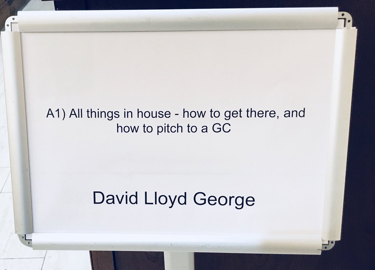 LakinCharlotte1's tweet photo. I have the pleasure of introducing @T_H_K_B at the #JLDConf on all things in-house - how to get there and pitch to a GC #inhouse #JLDConf2018 @juniorlawyers @NCstudentreps https://t.co/oqxMrRI03J