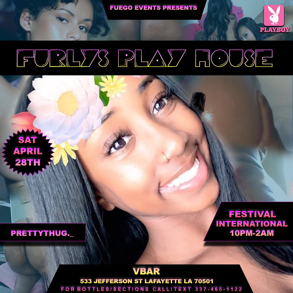 AEROxDINGO's tweet photo. Tonight we LITTY
#FurlysPlayHouse ๐ก ๐ฐ
@ PRIME (V Bar)
Doors Open at 10pm
FESTIVAL INTERNATIONAL ๐ฒ๐ฑ๐ฎ๐ฑ๐ฏ๐ฒ https://t.co/2pxiWfUnnl