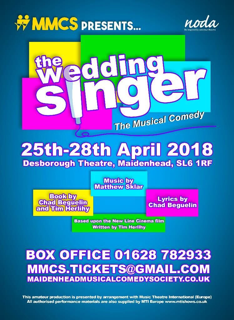 desborotheatre's tweet photo. Last performance of the Wedding Singer tonight. Some tickets available on the door. You’d be mad to miss out on this brilliant production from @Info_Mmcs 👏👏👏 #Maidenhead https://t.co/RWTHsH8x1n