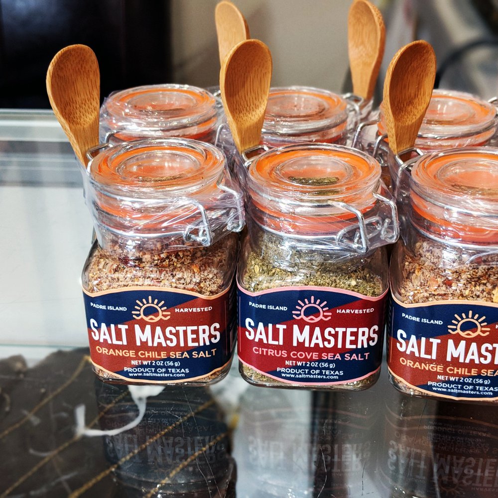TheBryanMuseum's tweet photo. Salt Masters salts are all natural and pure. These unique flavored salts retain the essential minerals that your body needs! Available in the Museum Shop and at Galveston's Own Farmers Market. #Salty #salttotaste #Natural #pure #essential #minerals #buylocal #supportlocal https://t.co/3f7opwo87V