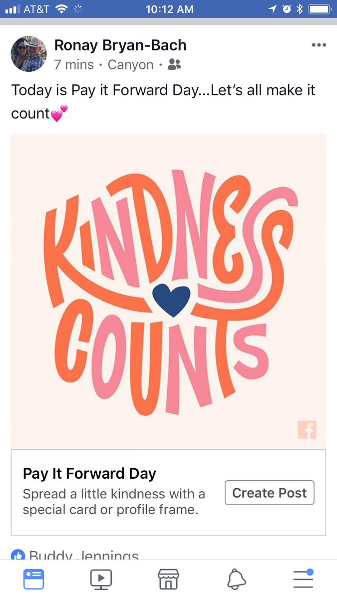 BBRonay's tweet photo. Pay it Forward Day https://t.co/nLBA00Lv1p