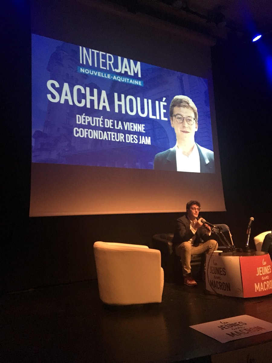AmandinePsqr's tweet photo. « Il faut continuer à prendre des risques, à innover. C’est ce que font les @JeunesMacron avec les lnterJAM » @Sach_He #InterJAMLimoges https://t.co/Vlhchy2fho