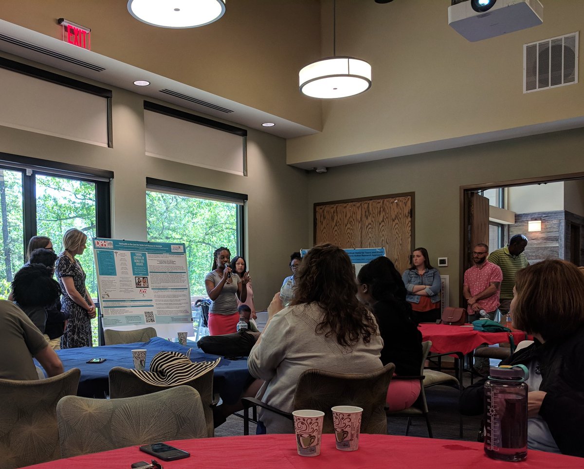 GaLEND2018's tweet photo. Telehealth in the Care for Sickle Cell Disease in Georgia. #GaLEND PAR project with Georgia Dept of Public Health. #GaLENDtrainees poster presentation and closing ceremony for 2017-2018 cohort. https://t.co/n8p5bifPIw