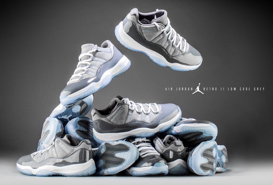 jordan retro 11 low cool grey men's shoe