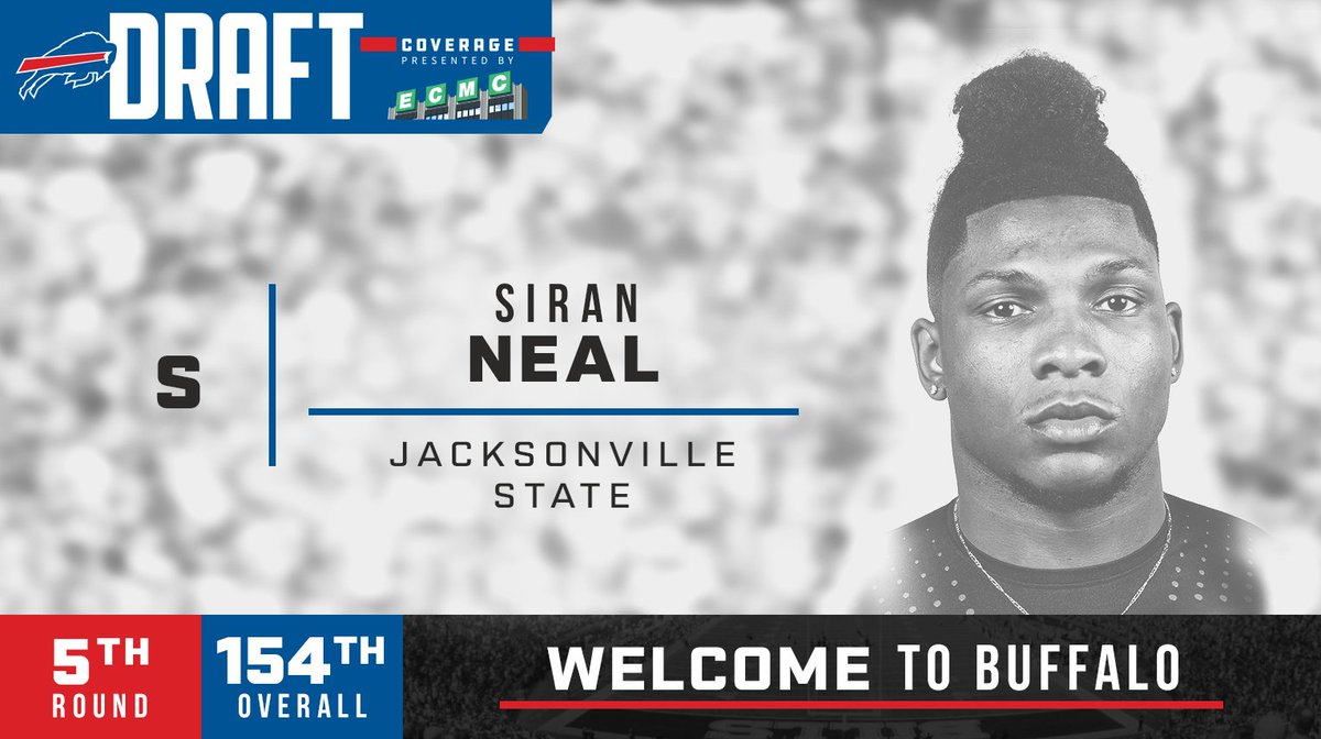 BuffaloBills's tweet photo. We’ve drafted Siran Neal with the 154th overall pick.

Welcome to Buffalo, Siran! https://t.co/jyXM3Nm1jn