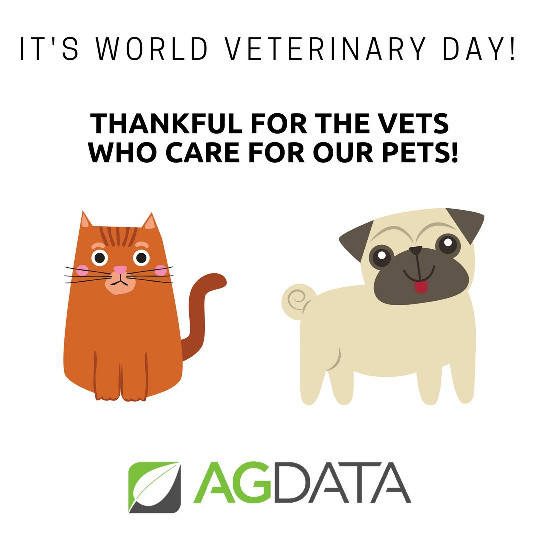 On this World Veterinary Day, we say THANK YOU to all of our veterinarians and support teams who keep our animals healthy.