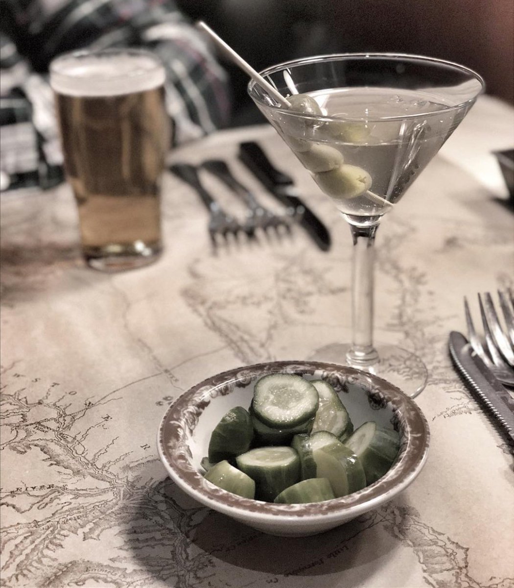 TedMontanaGrill's tweet photo. Need a minute to decide on your meal, or some more time to relax? No problem, enjoy a hand-crafted cocktail and complimentary Half Sours. #TedsMontanaGrill #OnlyAtTeds #HalfSours https://t.co/9WZ7F5l2w7
