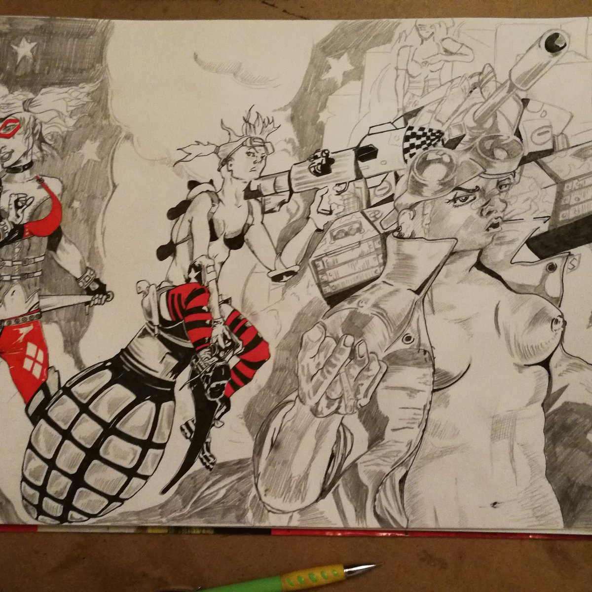 SusanFeve's tweet photo. Graphics to be add to these pieces/completed before I update my websites! :D #Graphics #instaart #Illustrations #Aliens #stephenking #IT #DCComics #TankGirl #harleyquinn @DrunkAnimalUK @HullHour @RealSigourney @HuFringe @We_Love_HU @bar_larrys https://t.co/6xYySA5hWC