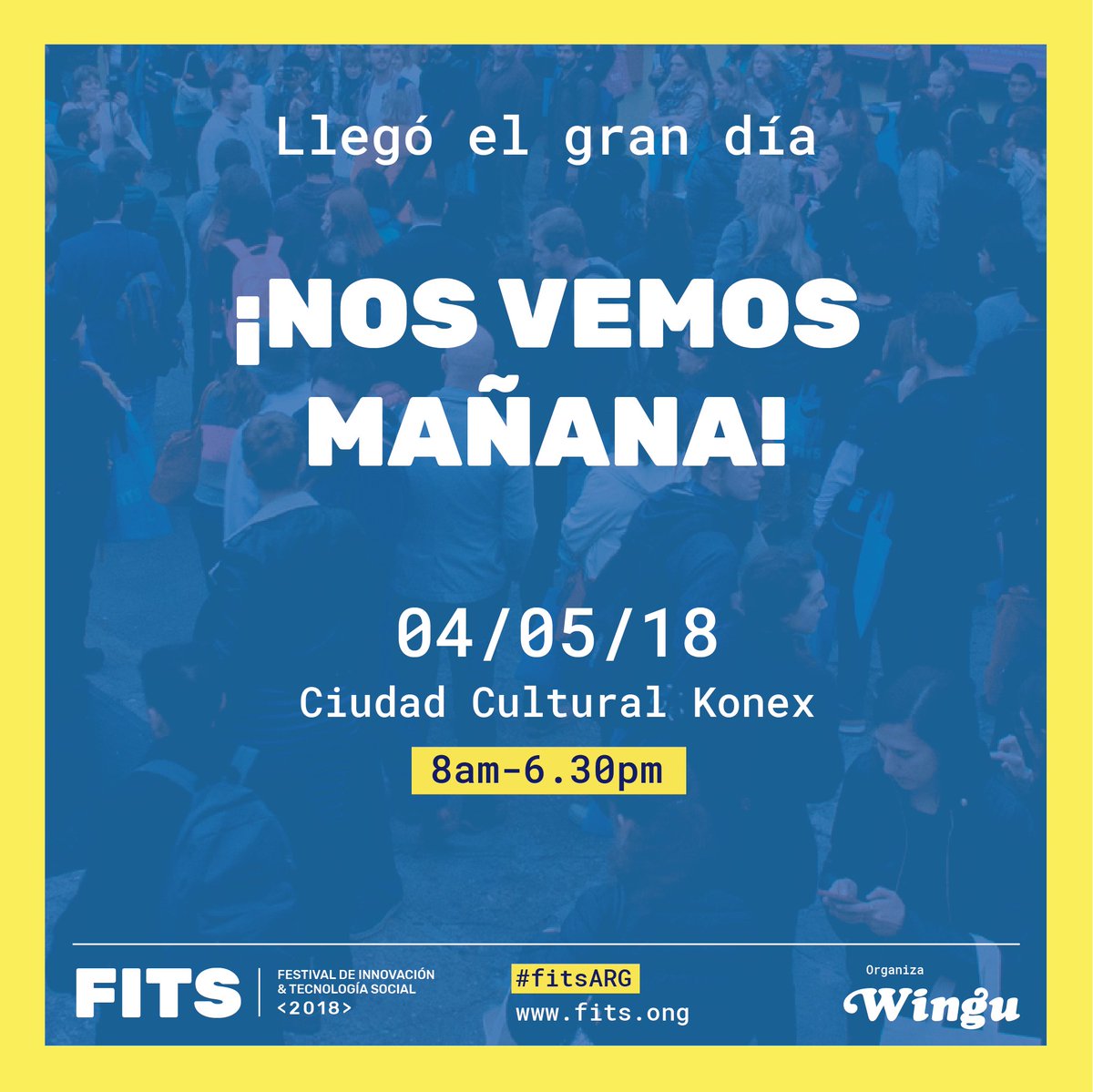 ¡Nos encontramos mañana para vivir la 4ta edición del #FITSarg!
Todavía estás a tiempo de inscribirte ➡ goo.gl/qKKgLn