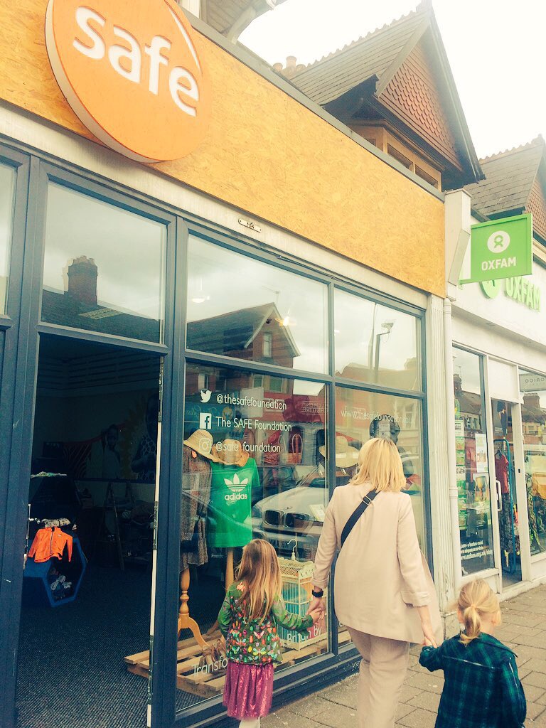 safefoundation's tweet photo. What a 1st day! Thanks to our lovely customers for buying our quality #EthicalFashion. Come see us on Whitchurch Rd, say hi and scavenge the rails. Tons of funky bargains to be grabbed!#ShopLocalActGlobal #Cardiff #vintage https://t.co/FuFsCbSIkY