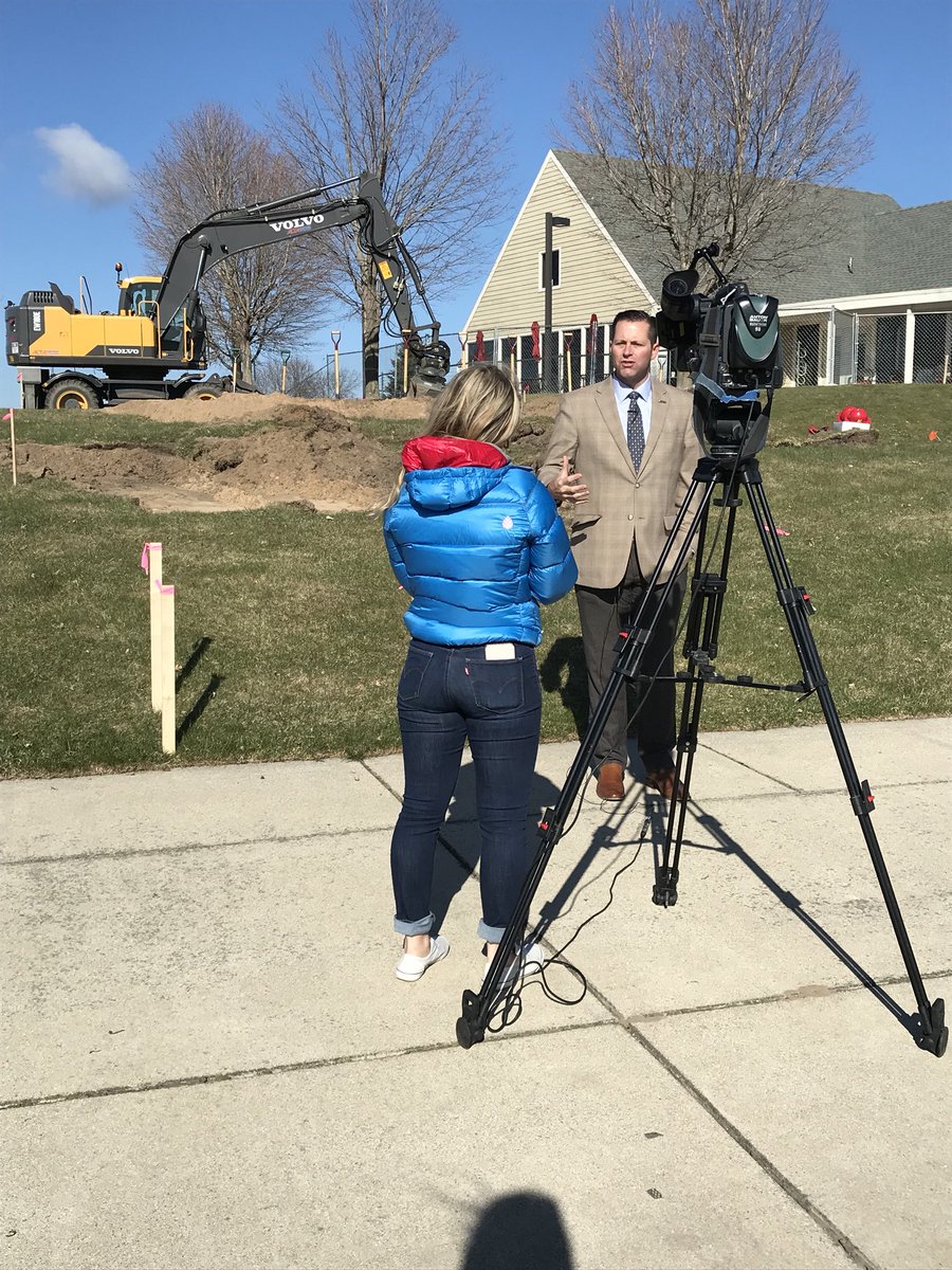 FerrisStatePGM's tweet photo. Director Aaron Waltz talking with 9&amp;10 News this morning before the groundbreaking ceremony https://t.co/LHRNdMDLUl