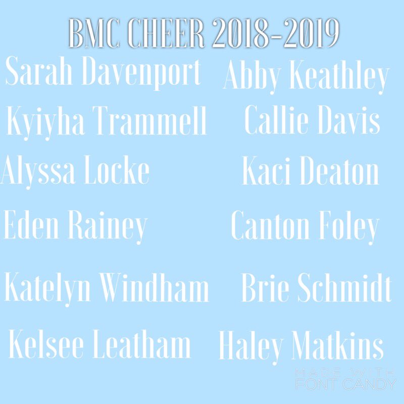 BMCCHEER's tweet photo. 2018-2019 Cheerleaders! https://t.co/BW5q527yOg