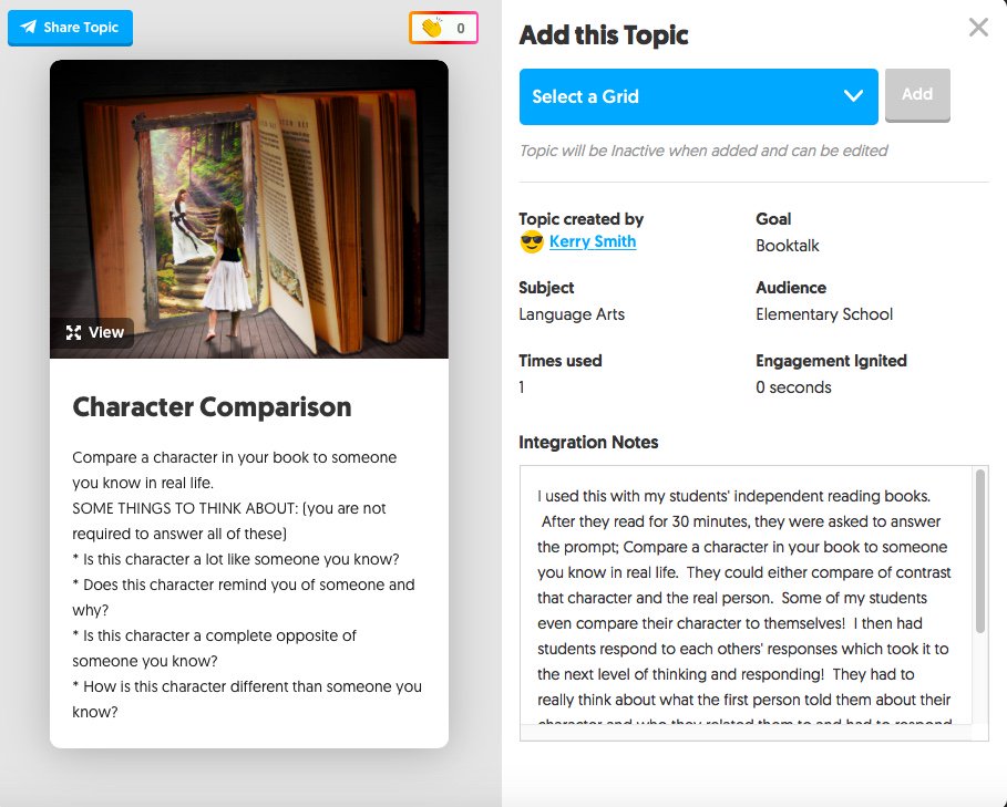 Ker2engage's tweet photo. #charactercomparison to a real life person! Check out this Topic in the @Flipgrid Discovery Library #FlipgridFever https://t.co/6GAZj6FrcG https://t.co/CpaPnMhmtF #FlipgridVoicePod https://t.co/b2yQSXQDfz