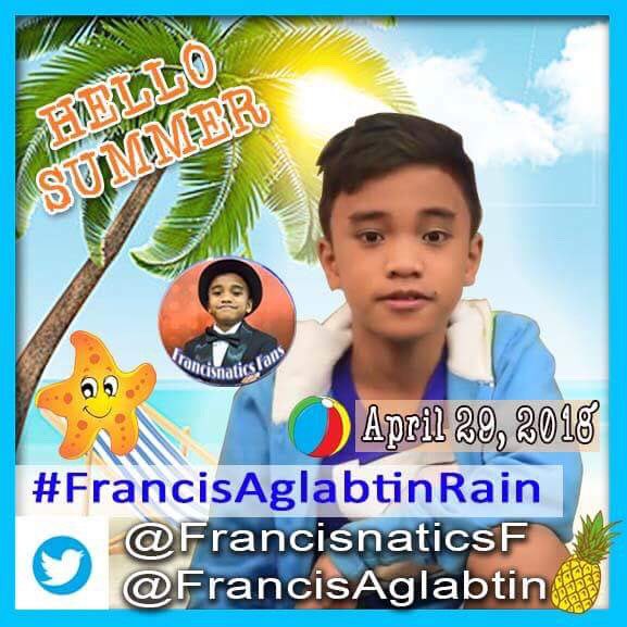 LeroyDemiao's tweet photo. Pls support our ht for today April 29, 2018 #FrancisAglabtinRain https://t.co/fupEQdb2LZ