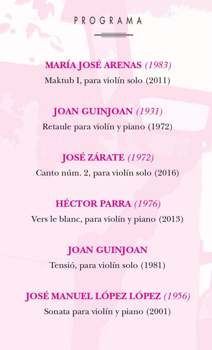 _A_Bustamante_'s tweet photo. Mañana domingo a las 12:00 volveré por tercera vez en un año al maravilloso @AuditorioMFalla de #Granada. Esta vez para hacer un recital junto a #AlbertoRosado. Obras para violín y piano y violín solo de #Arenas, #Guinjoan, #Zárate, #Parra y #LópezLópez. Con @IBSclassical https://t.co/Wc0rCdi8rZ