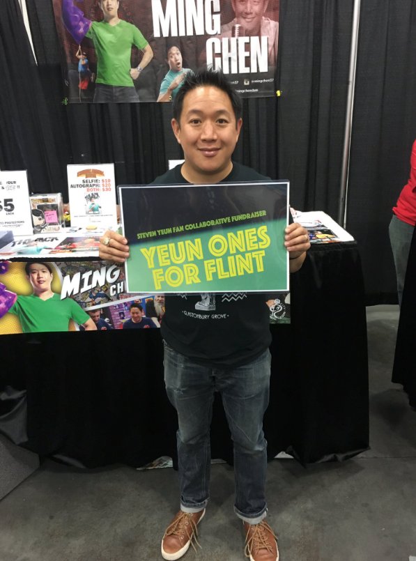 yeunones's tweet photo. After a year of hard work across multiple platforms its time to end the fundraiser for the Flint Response Fund of the Food Bank of Eastern Michigan. Many thanks to @mingchen37 &amp; @JeremyShada for helping. Proud to have raised nearly $750. https://t.co/WkPZAiBFIJ @steveyeun https://t.co/VQ0Fa4S3Kf