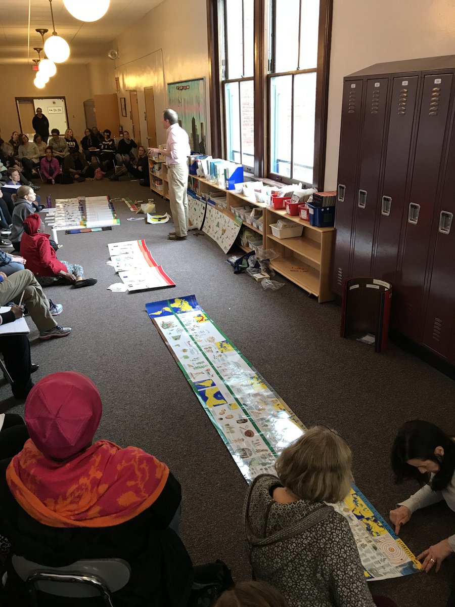 bennett_mca's tweet photo. Timelines are out! Montessori elementary timelines provide students with large-scale visuals to help unlock the seemingly endless evolutionary mysteries of our world. #robkeys #montessoriteachertraining https://t.co/wzErP1o63Q