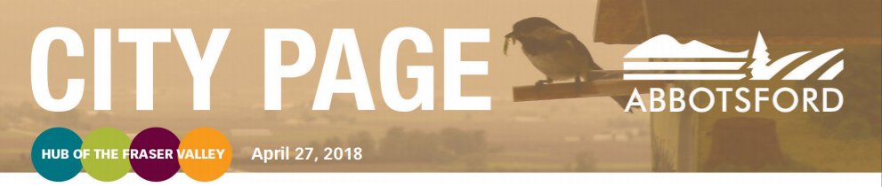 Here's the City Page for April 27th, 2018:  bit.ly/2FmLOtu  #Abbotsford https://t.co/EpeAgYf4pO