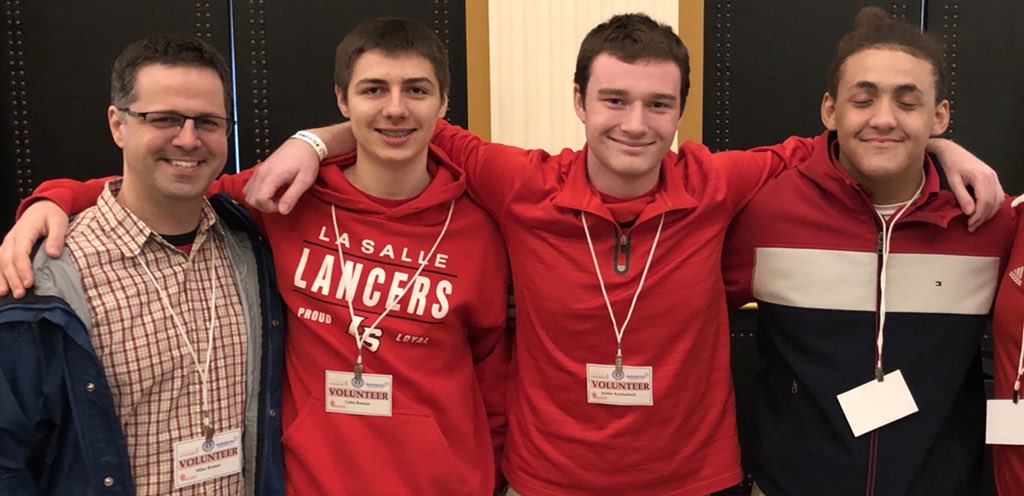winiarskic's tweet photo. @LaSallePride volunteers showed up in full force today!  It was great to be part of the #CincyMen #Catholic Conference today!  #Thanks @JoeCondit #CalledToServe #LJIOH https://t.co/v9QFAjcYSm