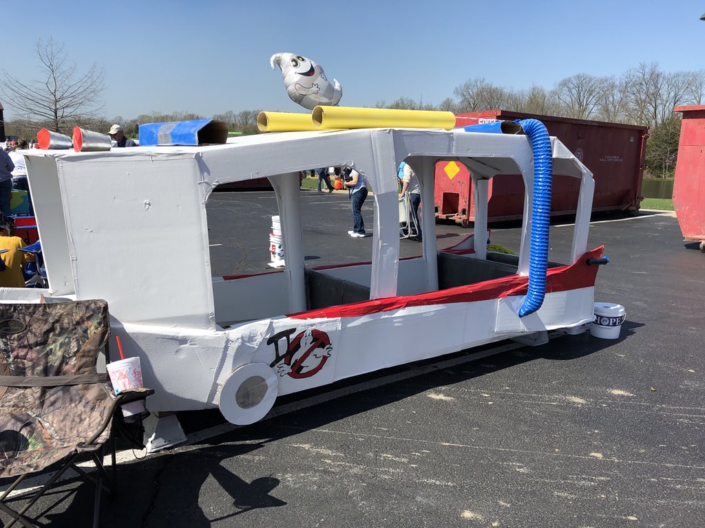 zzmulligan's tweet photo. If you’re looking for something fun and philanthropic to do in CoMo today, head over to #floatyourboat for the @TheFoodBankMO. We are back with last year’s most best, most fastest boat, which has been in dry dock for year. #GhostMobile https://t.co/S0abKFoRTm