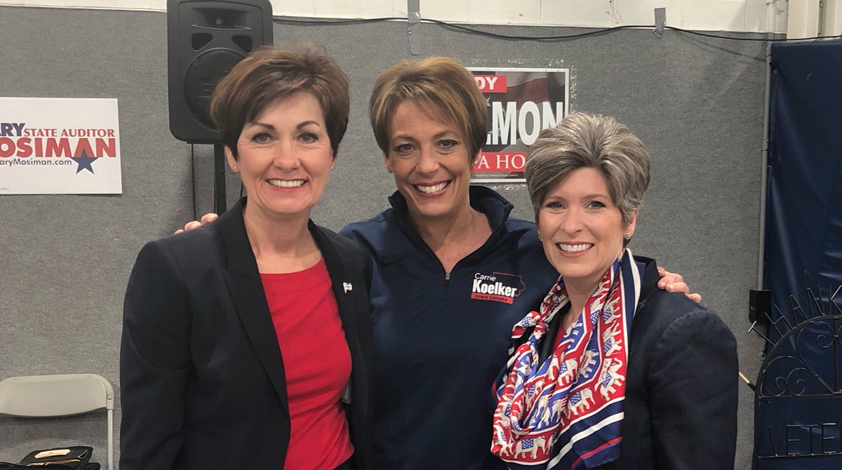 CarrieKoelkerIA's tweet photo. Having a great day at the #ia01 Republican District Convention with my friends @KimReynoldsIA and @joniernst! https://t.co/IirX2JNjyX