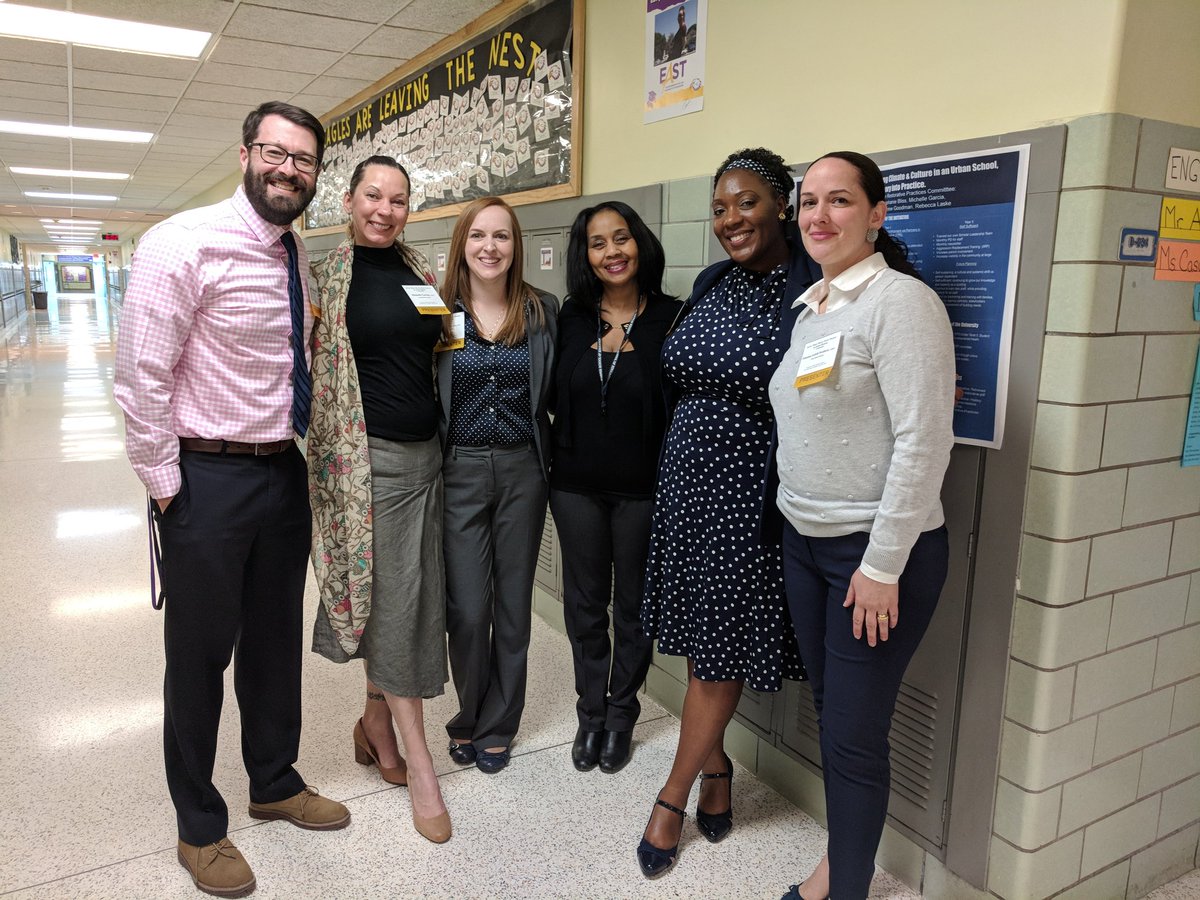 AndrewHGoodman's tweet photo. East Restorative Practices Committee rocking the #URCUES18 symposium. #ruleswithoutrelationshipsbreedsrebellion. @EastEpo @URCUES https://t.co/s63Vb4fAq4