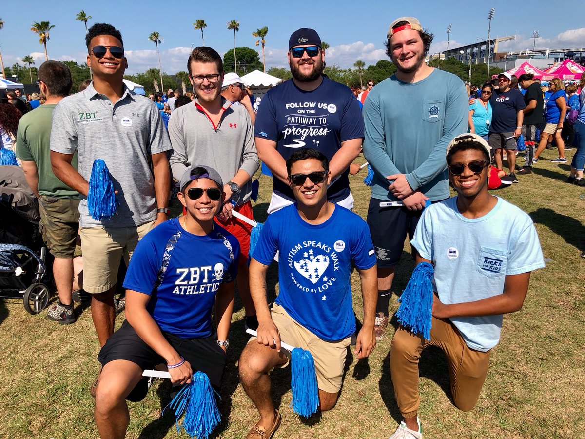 usfzbt's tweet photo. Walk it like we talk it! Shoutout to our Brothers who participated in the @AutismSpeaks walk this morning at @RaymondJames Huge thanks to Brother Jeremy for organizing everything! #AutismAwarenessMonth #AutismSpeaks @JeremyMarkoski https://t.co/fCVxv4ehGK