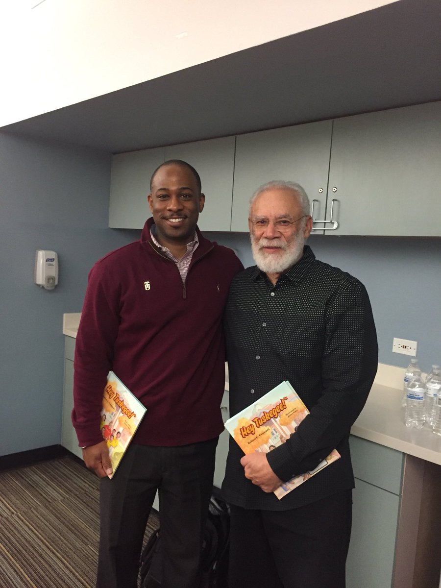 ConstantJazz531's tweet photo. What an honor to have Booker T. Washington’s great grand son attend my book signing for @hey_tuskegee! https://t.co/px2nIp4mr8